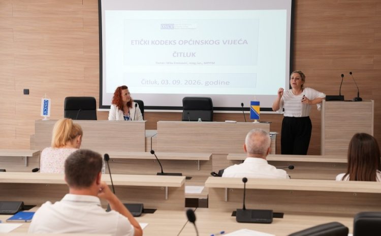 Predstavnici OSCE-a održali obuku za vijećnike Općinskog vijeća Čitluk