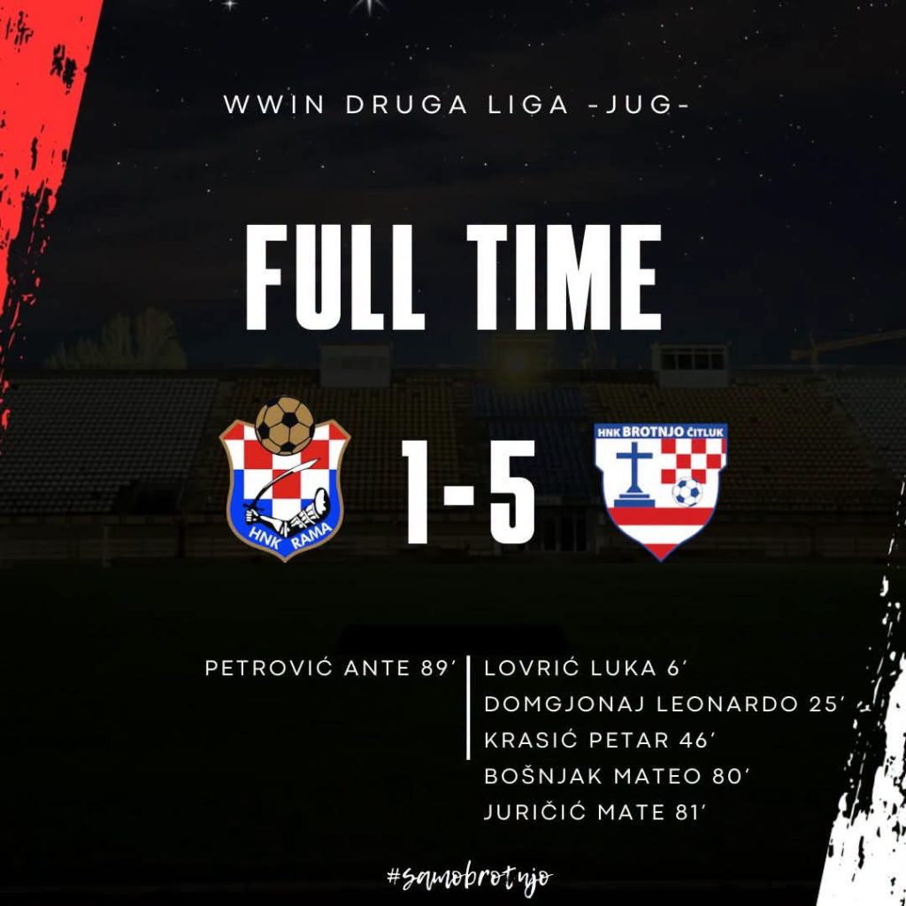 Uvjerljiva pobjeda HNK Brotnjo: Pet pogodaka u mreži Rame!