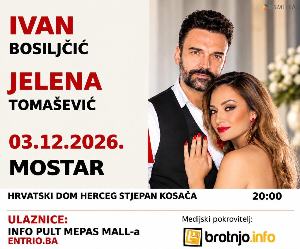 Poznati umjetnički par prvi put zajedno u Mostaru: Jelena Tomašević i Ivan Bosiljčić donose večer glazbe, poezije i emocija